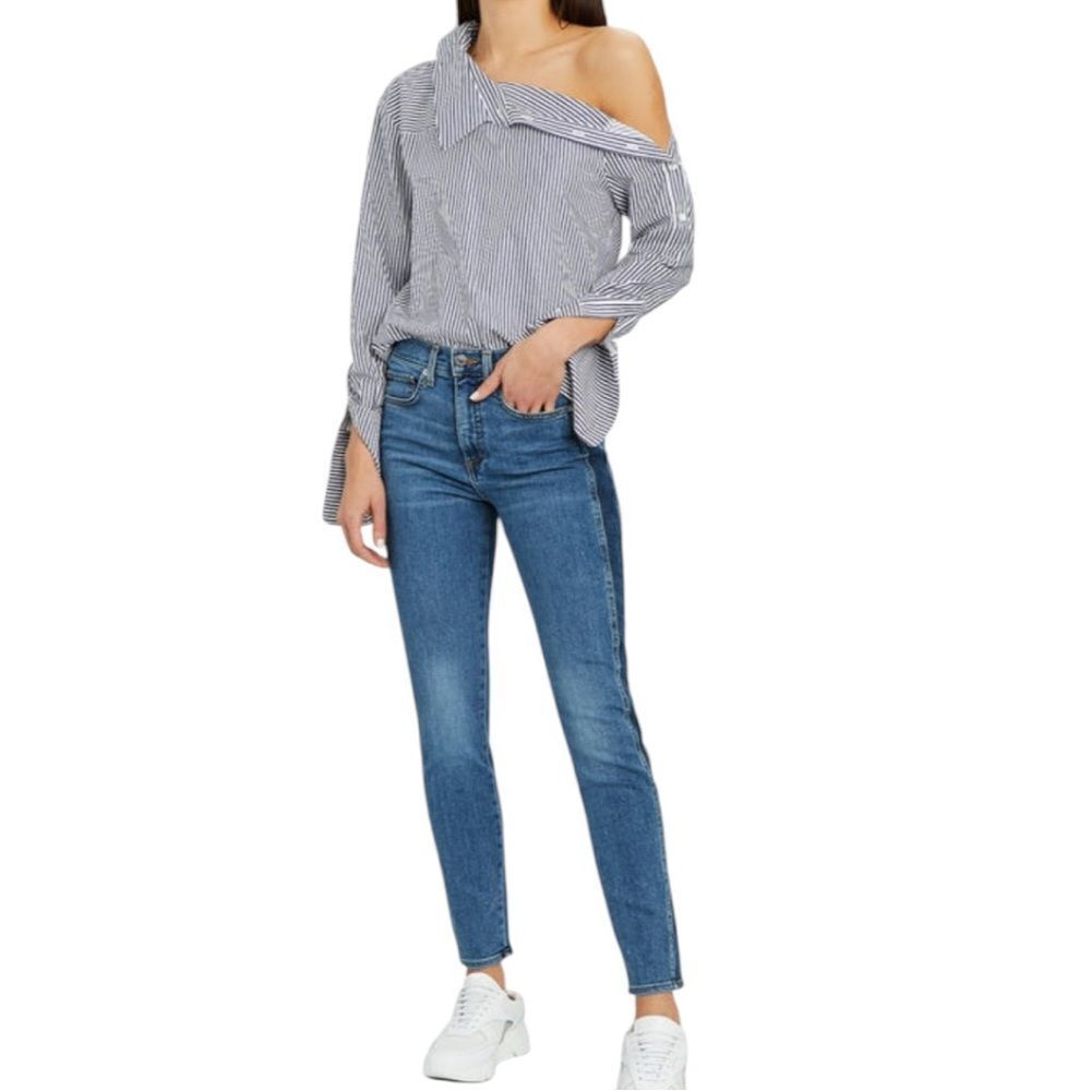 Veronica Beard Jeans Size 31/12  Kate High Rise Skinny Jeans Blue Two Tone